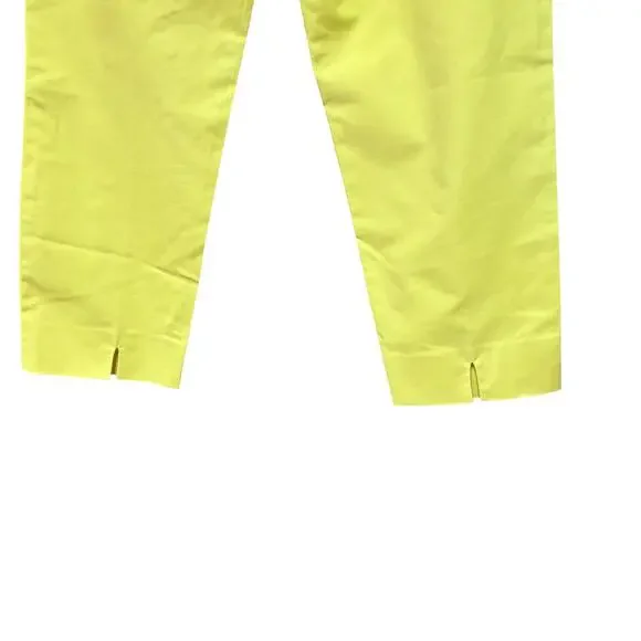 PIAZZA SEMPIONE Audrey Yellow Made in Italy Crop Pants M - Picture 8 of 8